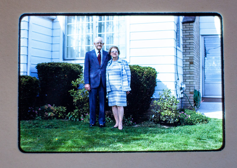 Vintage 35mm Photo Transparency Slides - Elderly Couple 1970-1975 | Lot of 3