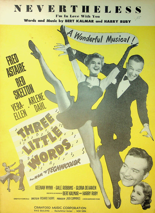 Three Little Words Sheet Music Nevertheless I'm In Love With You Fred Astaire 1