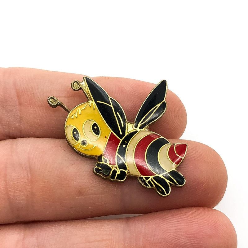 Cartoon Bumblebee Lapel Pin Bee Enamel Pin Red Yellow Black 2