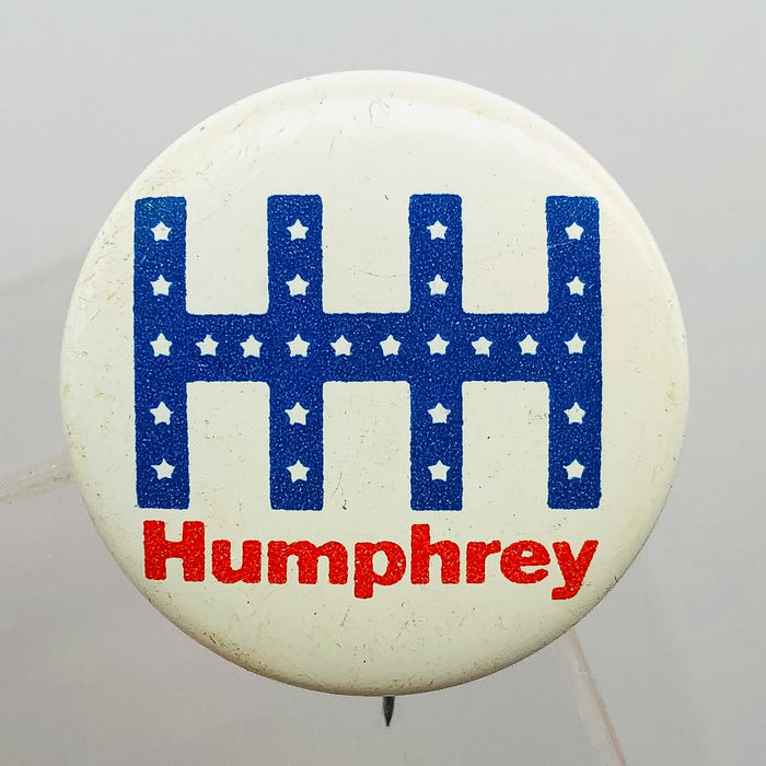 Hubert Horatio Humphrey HHH Stars Button Pin 1" Presidential Campaign Politics 5