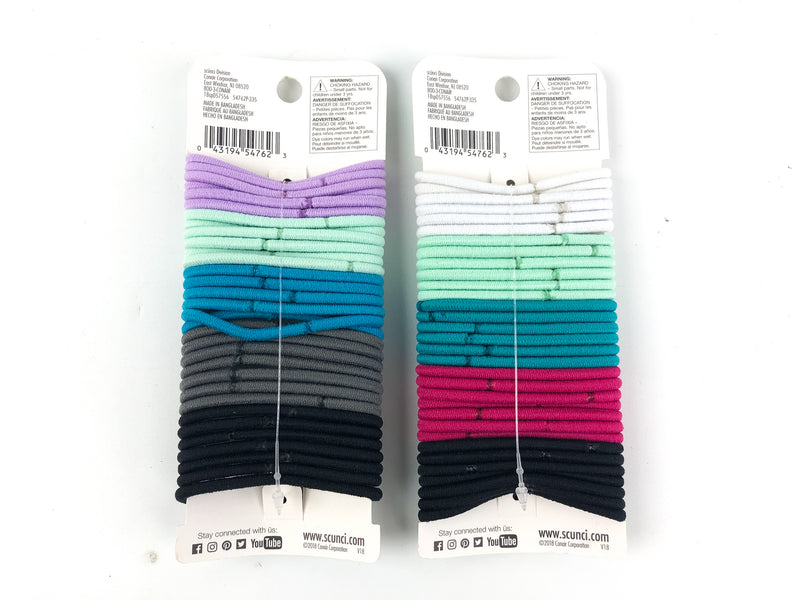 64-PK Scunci No Damage Ponytail Holder Elastics Rubber Bands U Got This 54762