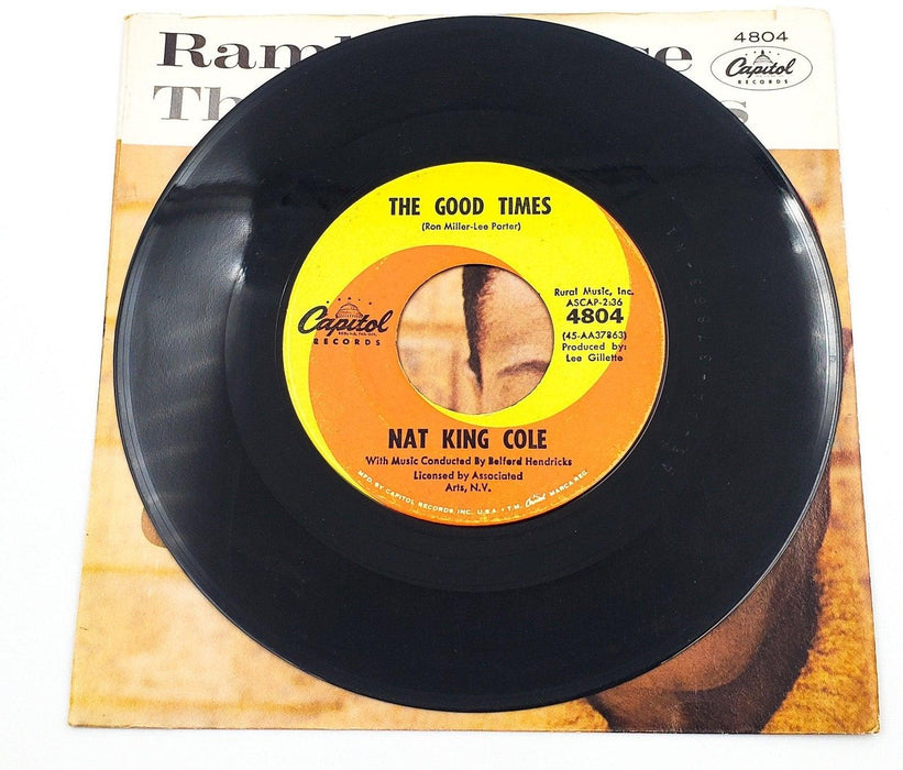 Nat King Cole Ramblin' Rose 45 RPM Single Record Capitol Records 1962 4804 3