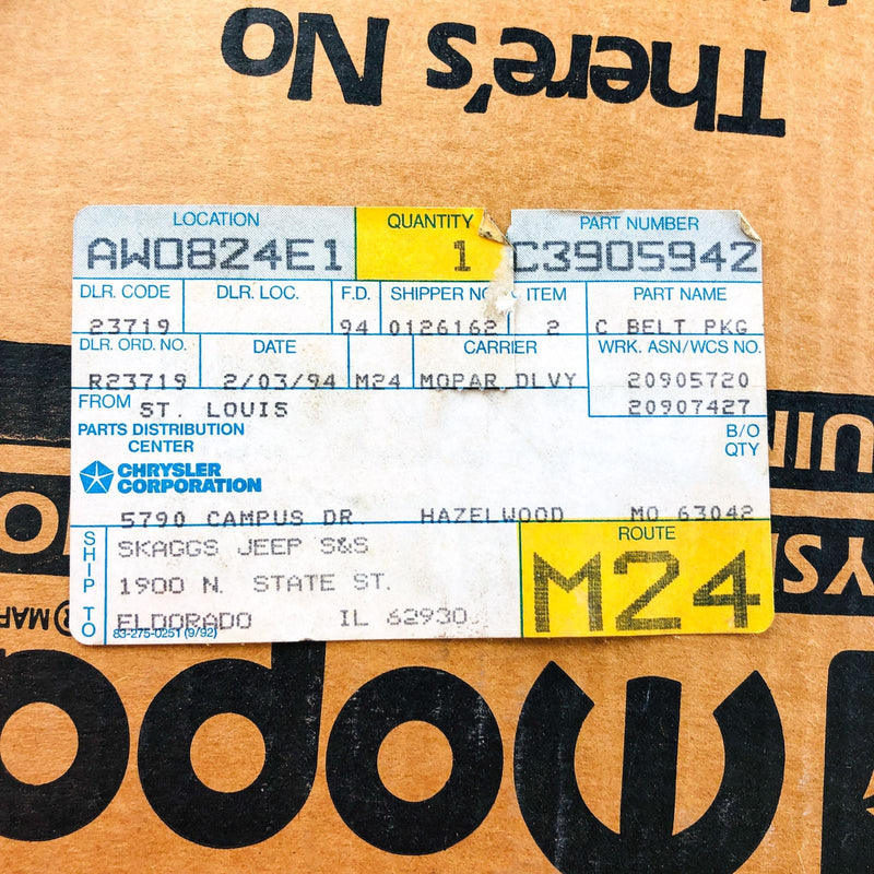 Mitsubishi MD199418 Camshaft Timing Belt Mopar C3905942 Genuine OEM New NOS