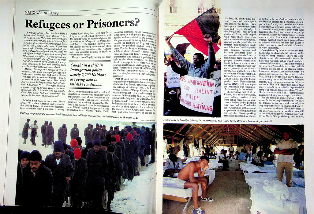 Newsweek Magazine February 1 1982 Haitians Detention Camps Reagan Unemployment