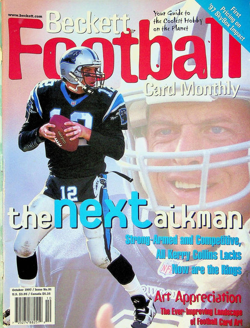 Beckett Football Magazine October 1997 # 91 Troy Aikman Kerry Collins Tony Davis 1