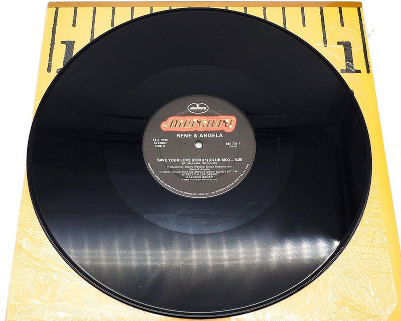 René & Angela Save Your Love 33 RPM Single Record Mercury 1985 3