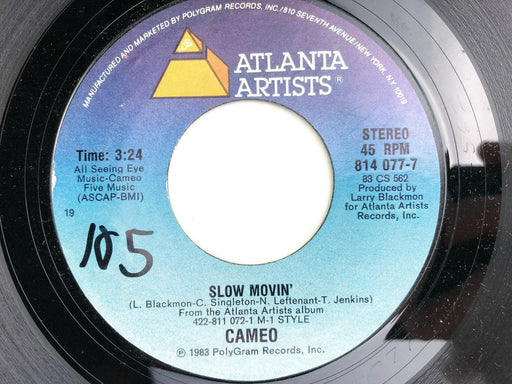 Cameo 45 RPM 7" Single Slow Movin' / For You Polygram 1982 Record 2