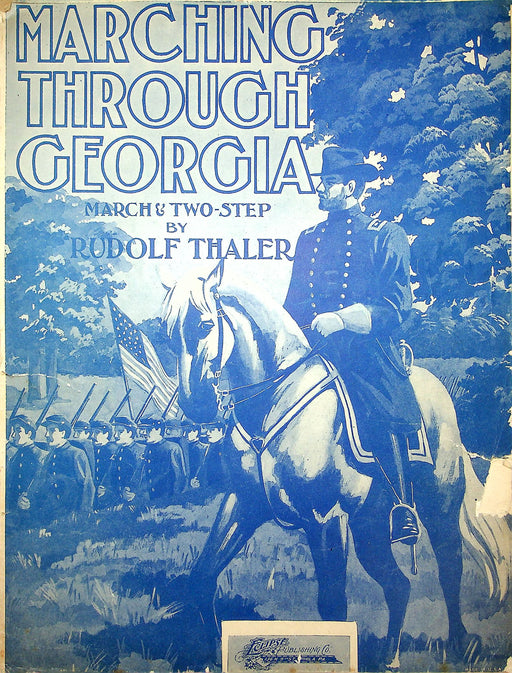 Sheet Music Marching Through Georgia Rudolf Thaler 1908 March Two-Step Piano 1