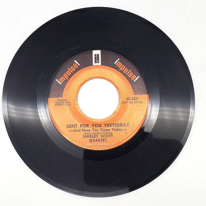 Shirley Scott Sent For You Yesterday 45 RPM Single Record Impulse! 1964 45 229 1