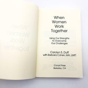 When Women Work Together Paperback Carolyn S Duff 1993 Psychology Interpersonal 7