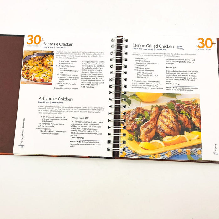 The Busy Family Cookbook Spiral Bound 2007 1st Edition 370 Recipes Dinner 10