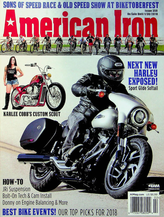 American Iron Motorcycle Magazine Jan # 358 2018 Karlee Cobbs Custom Scout