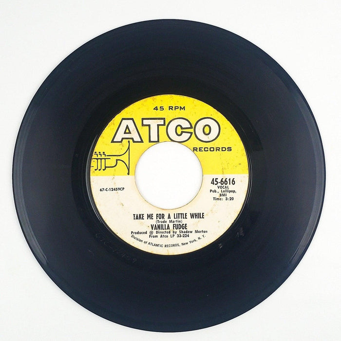 Vanilla Fudge Take Me For A Little While Record 45 RPM Single ATCO Records 1968 1