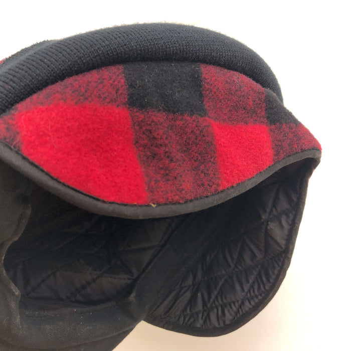 Dorfman Pacific Hat Medium Hunter Lumberjack Red Plaid Flannel Crown Cap Wool