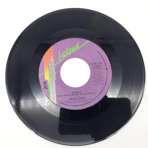 Grace Jones Nipple To The Bottle 45 RPM Single Record Island 1982 7-99963 2