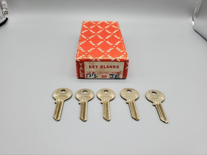 5x Yale RN13 1/2 Key Blanks JE Keyway Nickel Silver 5 Pin NOS 3