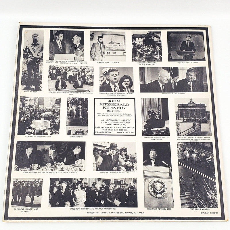John Fitzgerald Kennedy 1917-1963 A Memorial Album Record 33 RPM LP 2