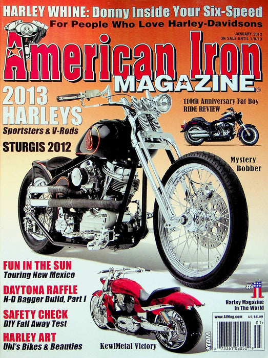 American Iron Motorcycle Magazine Jan # 2013 Touring N Mexico UHL Bikes Beauties