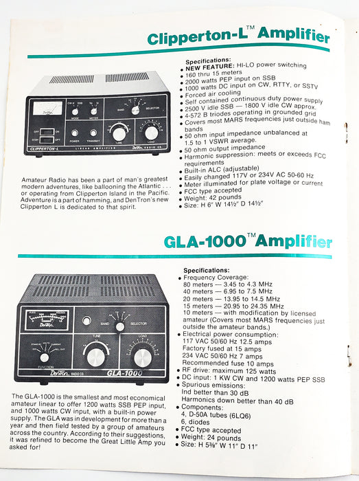 1979 Dentron Radio Company Catalogs & Price Guide - 2 Variations (Green & Brown)