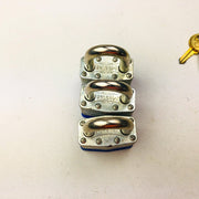 3ct Vintage No 1 Master Lock Padlock 1-1/4" Shackle New NOS Keyed Alike 2506 12