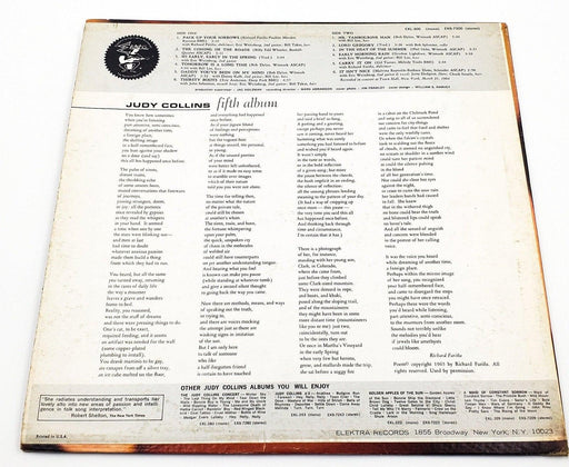 Judy Collins Judy Collins' Fifth Album 33 RPM LP Record Elektra Records 1965 2
