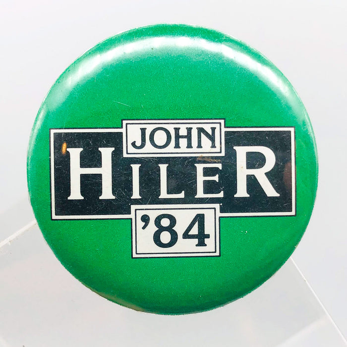 John Hiler 1984 Political Button 1.5" Pinback Campaign US Congress Vintage 3