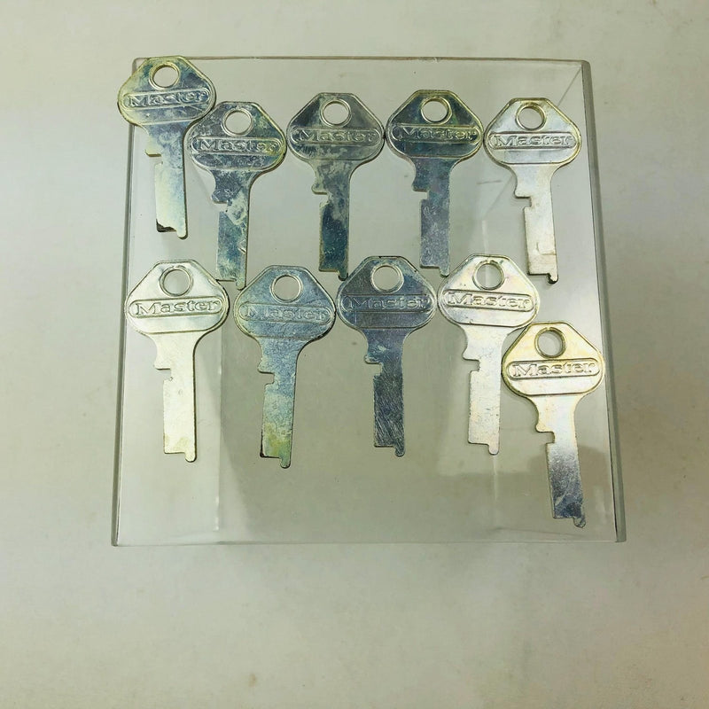 10x Master Lock Co 1718 Key Blanks Vintage Master Padlock Uncut New Old Stock 7
