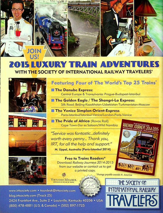 Trains Railroading Magazine December 2014 Vol 74 No 12 Western Steam vs. Snow