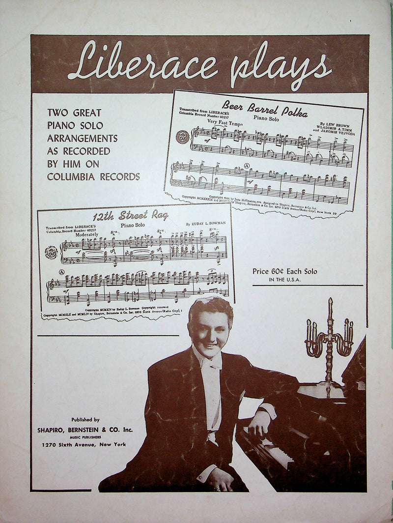 Melody of Love Sheet Music Piano Vocal H. Engelmann Tom Glazer 1954 Shapiro 2