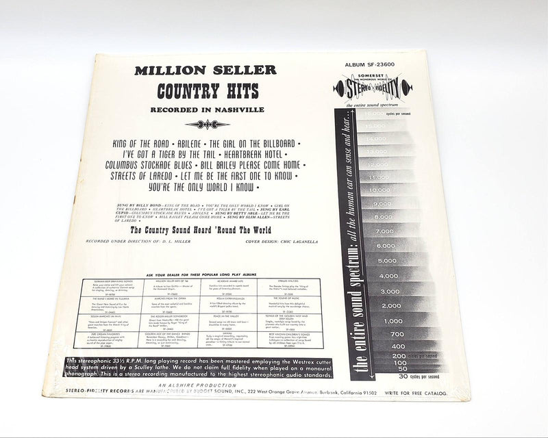Million Seller Country Hits LP Record Somerset 1966 Billy Bond, Betty Able 2