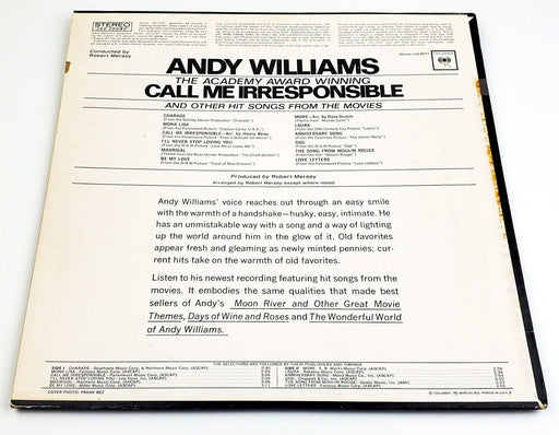 Andy Williams Call Me Irresponsible 33 RPM LP Record Columbia 1964 2