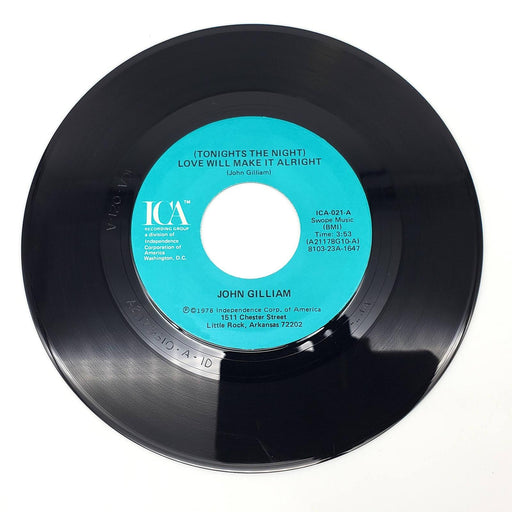 Johnny Gilliam Love Will Make It Alright 45 RPM Single Record 1978 ICA-021 1