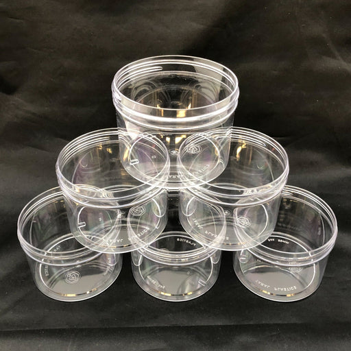 8 oz Clear Plastic Jars Wide Mouth Container NO Caps Case of 287 Taral #8-89-CPS 1