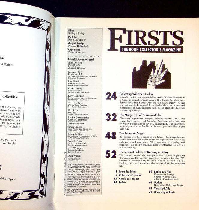 Firsts Magazine February 1999 Vol 9 No 2 Collecting William F. Nolan 2