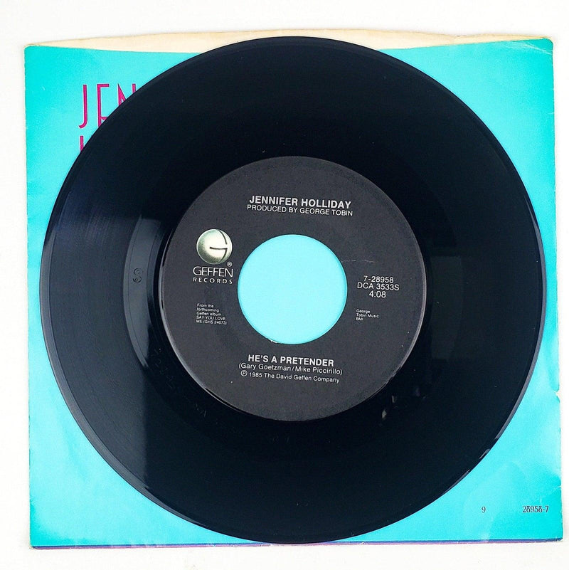 Jennifer Holliday Hard Times For Lovers Record 45 RPM Single 7-28958 Geffen 1985 4