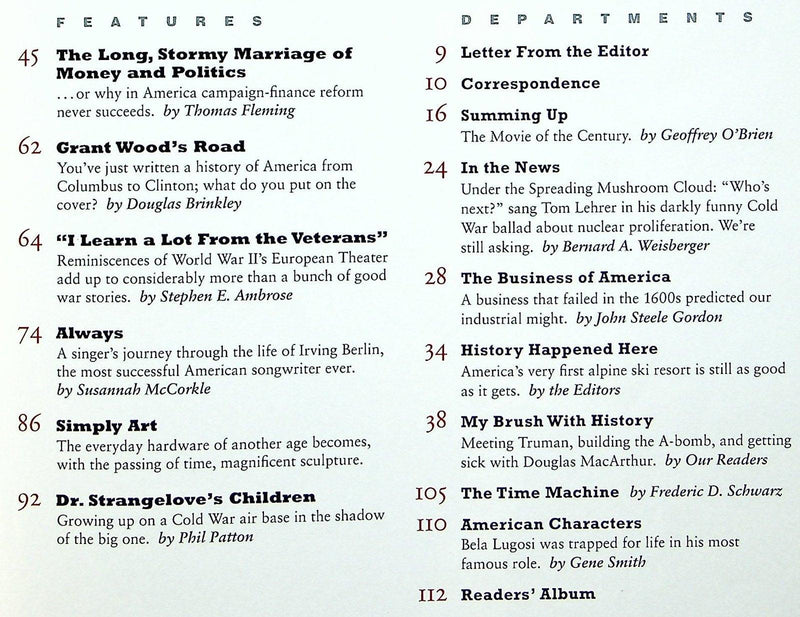 American Heritage Magazine November 1998 Ordinary Heroes Veteran Interviews 2
