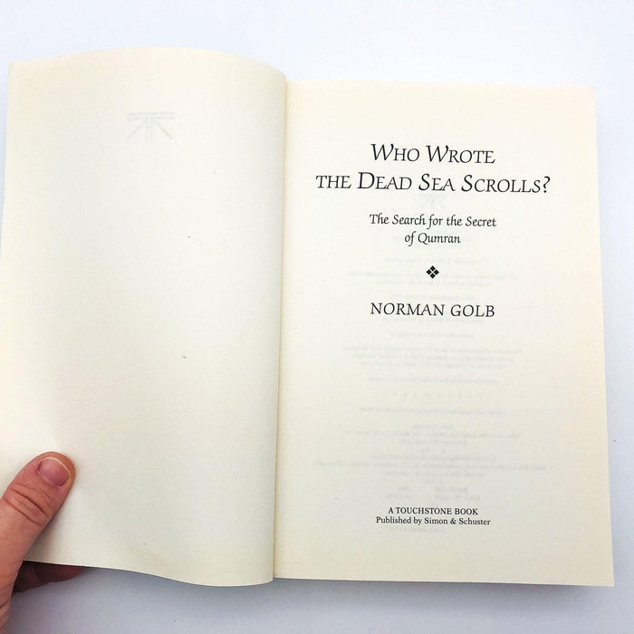 Who Wrote The Dead Sea Scrolls Paperback Norman Golb 1996 Judaism History Bible 6