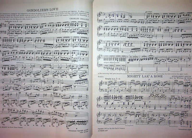 Oh Let Me Ever Know Thee Near to Me Sheet Music Piano Song Macfadyen 1937 Etude 3