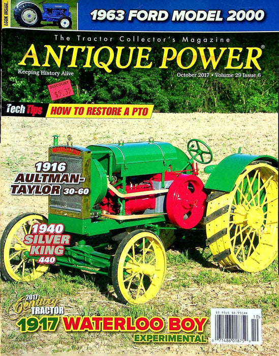 Antique Power Magazine October 2017 Vol 29 # 6 1916 Aultman-Taylor 30-60