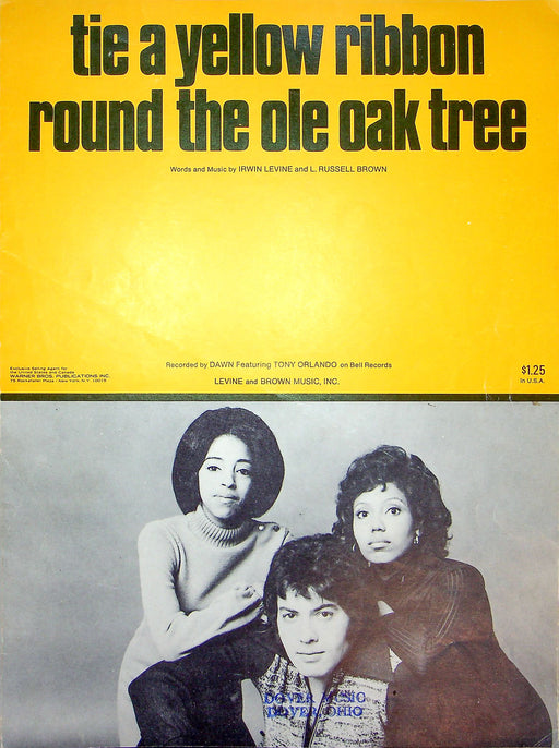 Sheet Music Tie A Yellow Ribbon Round The Ole Oak Tree Irwin Levine R Brown 1973 1