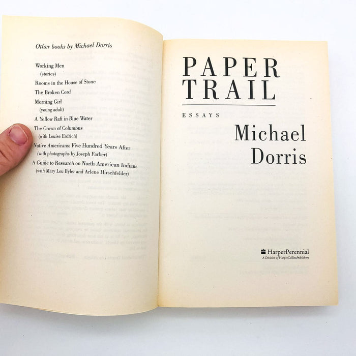 Paper Trail Paperback Michael Dorris 1994 Essays Life Philosophy Beliefs 6