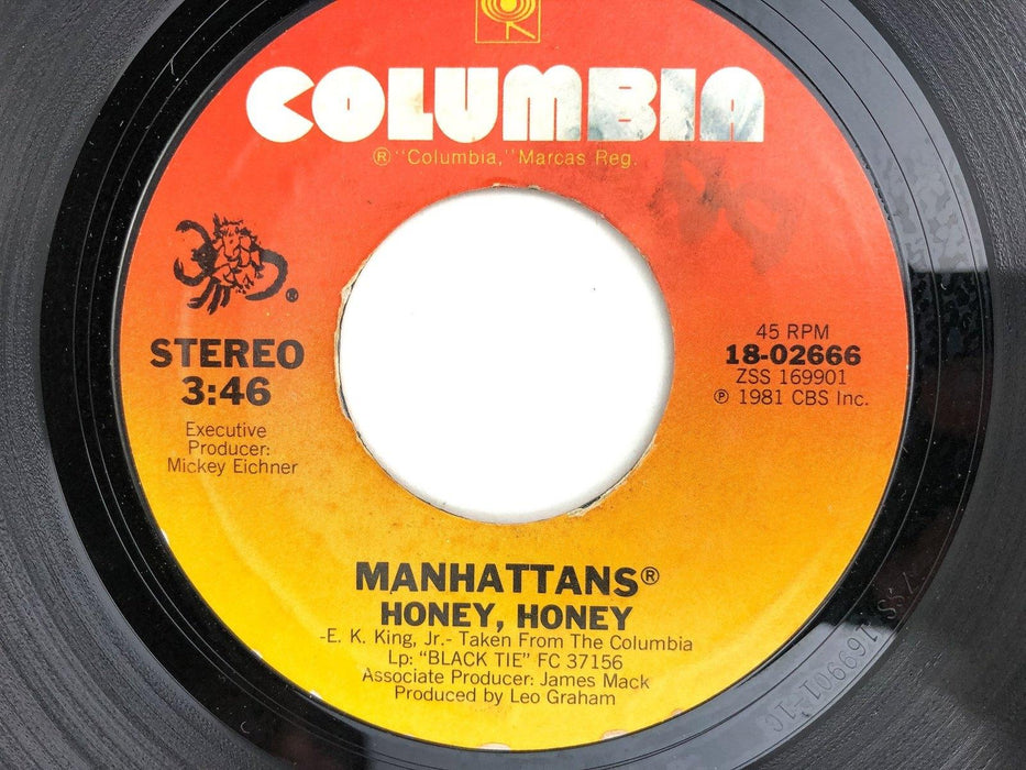 Manhattens 45 RPM 7" Single Honey, Honey / I Wanta Thank You Columbia 1981 4