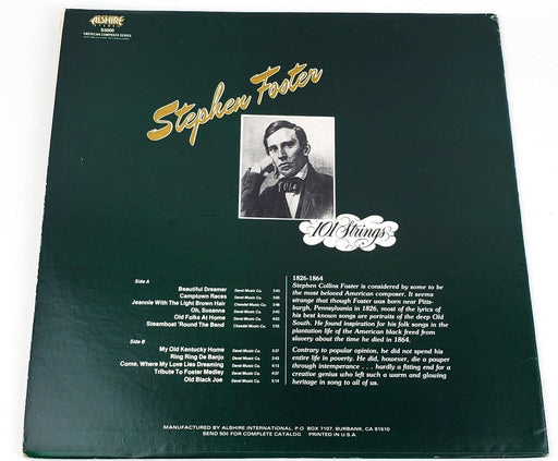 101 Strings Stephen Foster Record LP S-5000 Alshire 1961 Black Cover 2