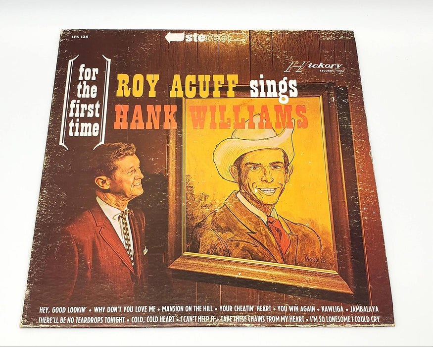 Roy Acuff Roy Acuff Sings Hank Williams LP Record Hickory Records 1966 LPS 134 1