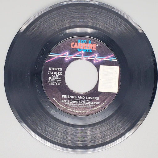 Gloria Loring & Carl Anderson Friends & Lovers Record 45 RPM Single Carrere 1986 1