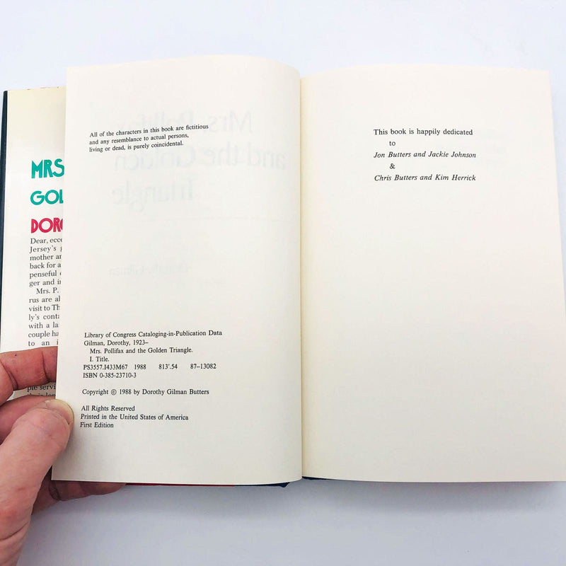 Dorothy Gilman Book Mrs. Pollifax And The Golden Triangle Hardcover 1988 1st Ed 8