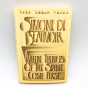 When Things Of The Spirit Come First Hardcover Simone De Beauvoir 1982 French 2
