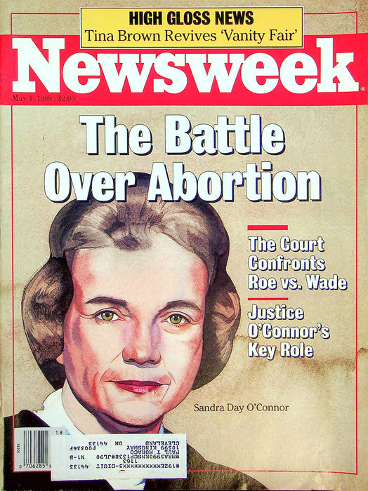 Newsweek Magazine May 1 1989 Justice Sandra Day O'Connor Abortion Roe Vs Wade