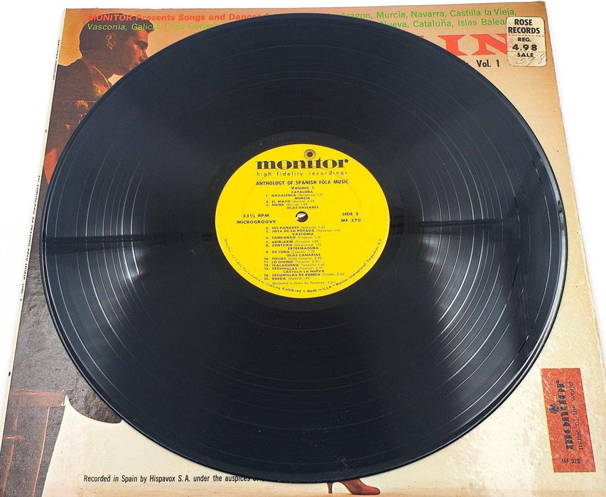 Spain An Anthology of Spanish Folk Music Vol 1 33 RPM LP Record Monitor 1962 6