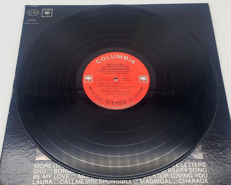 Andy Williams Call Me Irresponsible 33 RPM LP Record Columbia 1964 CS 8971 6